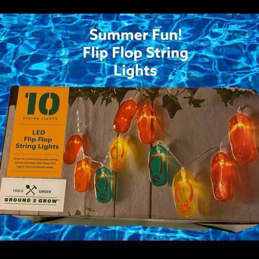Flip flop -Ground 2 Grow 10 string lights - 4 feet - Picture 1 of 6